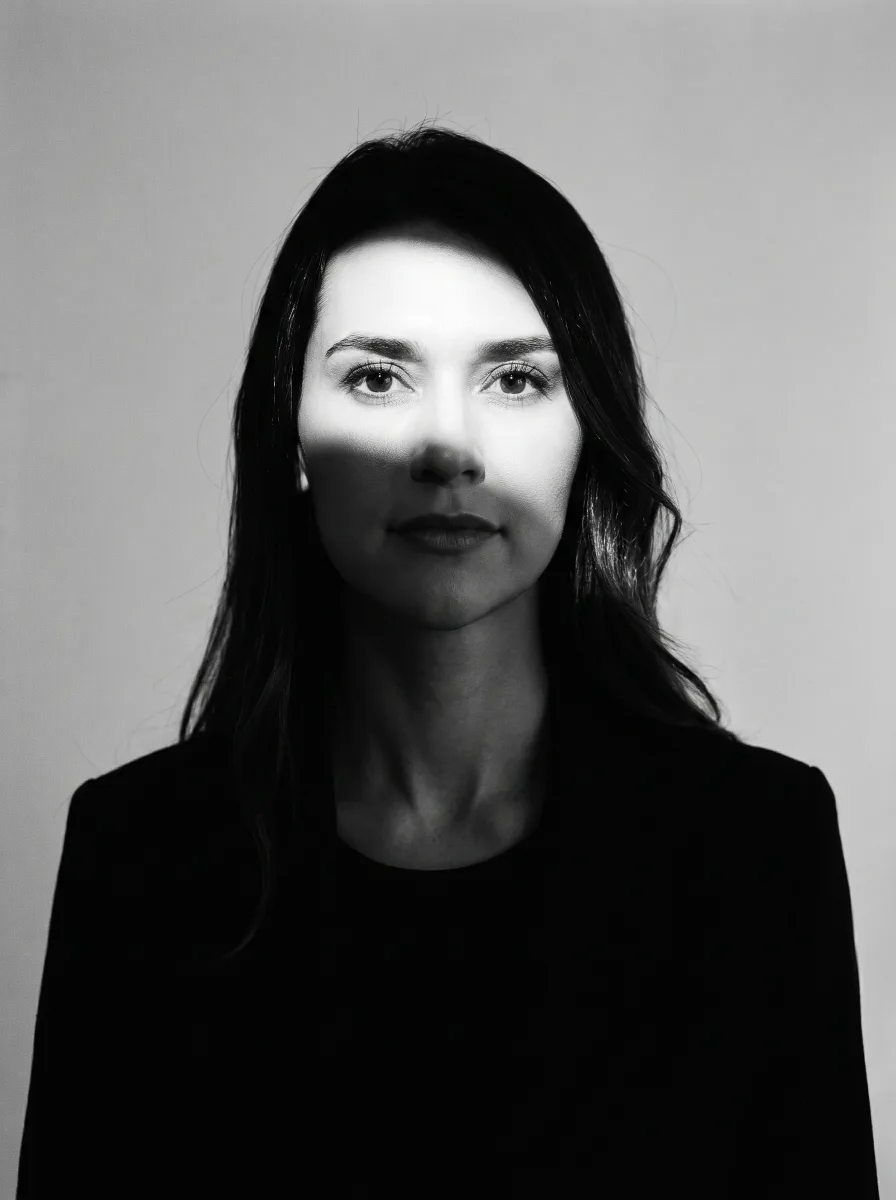 Imagem gerada: retrato em preto e branco